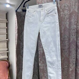 AGOLDE Premium White Raw Hem Women's Jeans